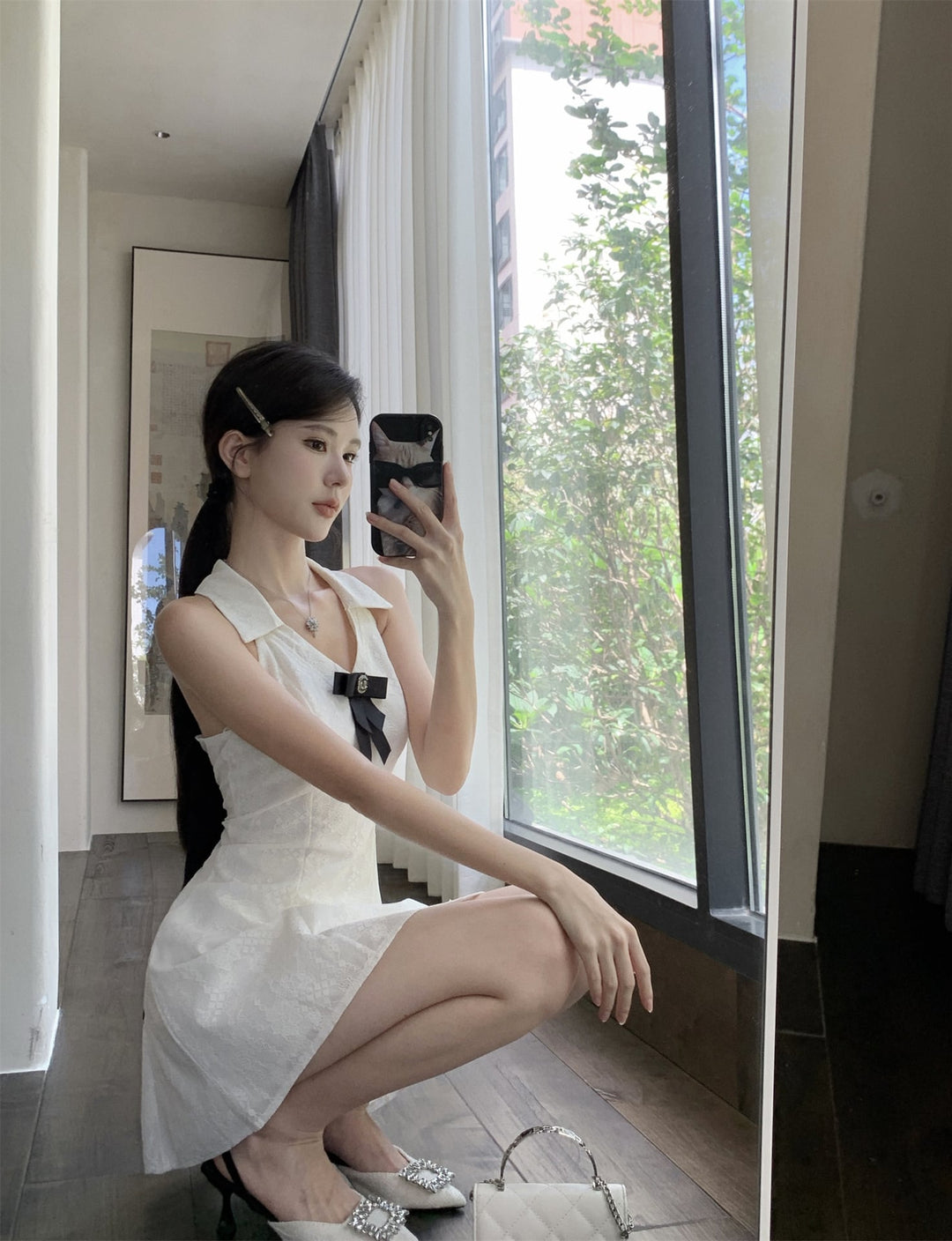 【dress】リボン付きワンピース　M24320