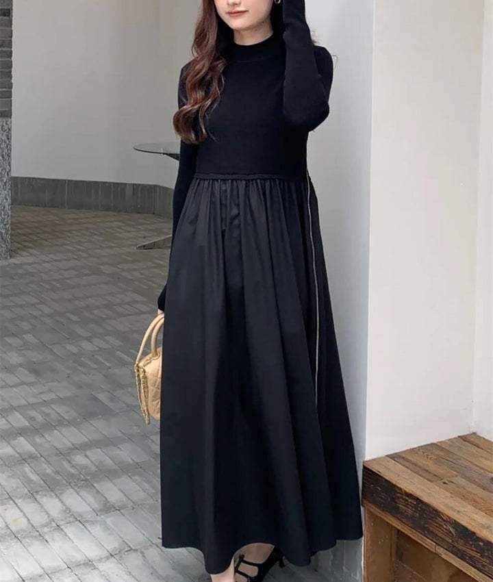 【dress】ニットドッキングワンピース　M28018