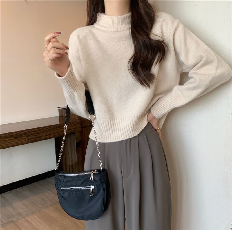 【tops】無地ニットセーター　M26441