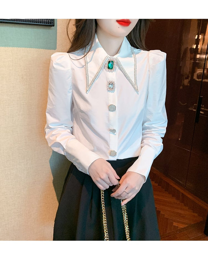 【tops】話題沸騰中 オシャレエレガントシャツトップス　M17336