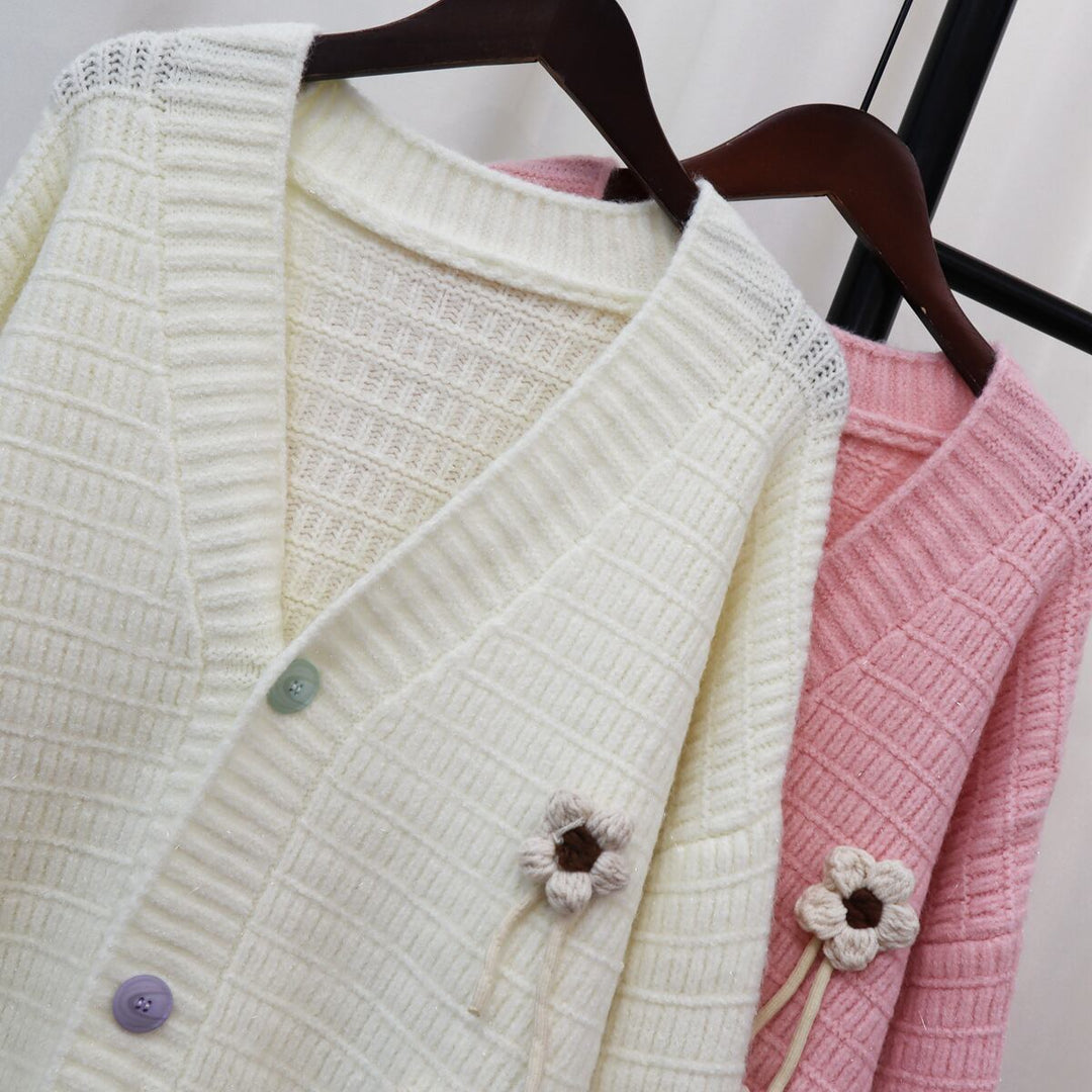 【outer】Vネックニットカーデ　M18707