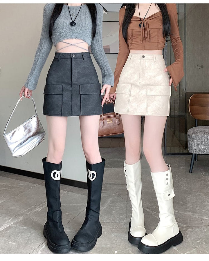 【bottoms】ハイウエストスカート　M25629