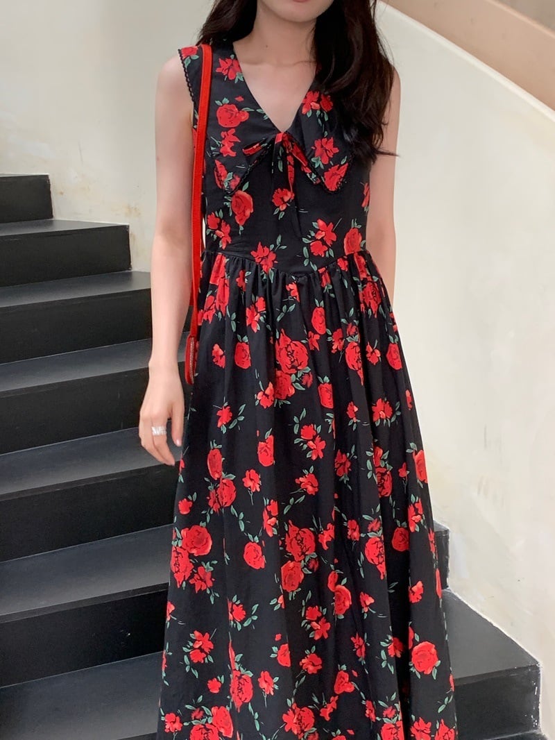 【dress】花柄ワンピース　M24869
