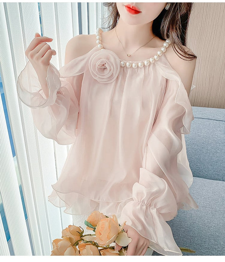 【tops】オフショルダーブラウス　M29371