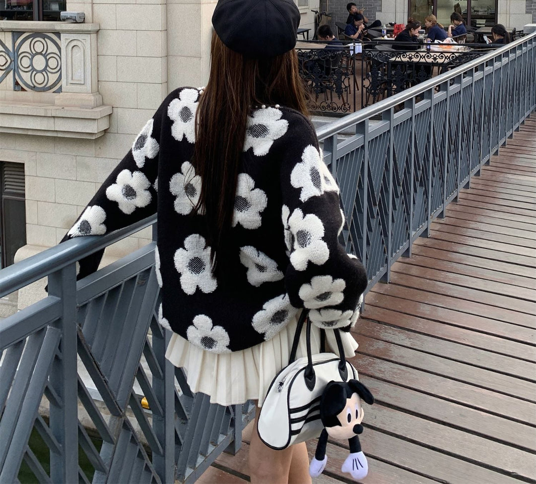 【outer】クルーネックニットカーデ　M27076