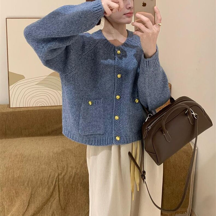 【outer】クルーネックニットカーデ　M26554