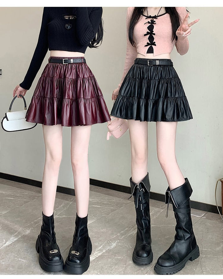 【bottoms】PUスカート　M25628
