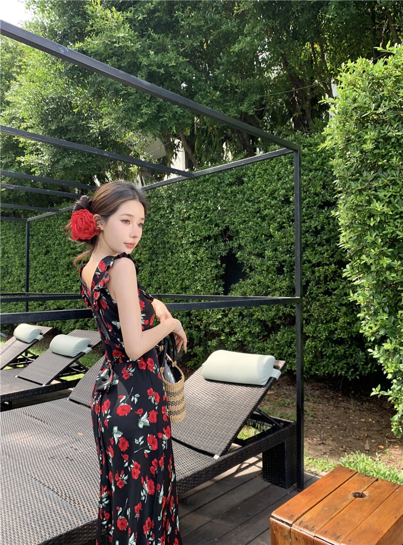 【dress】花柄キャミワンピース　M24710