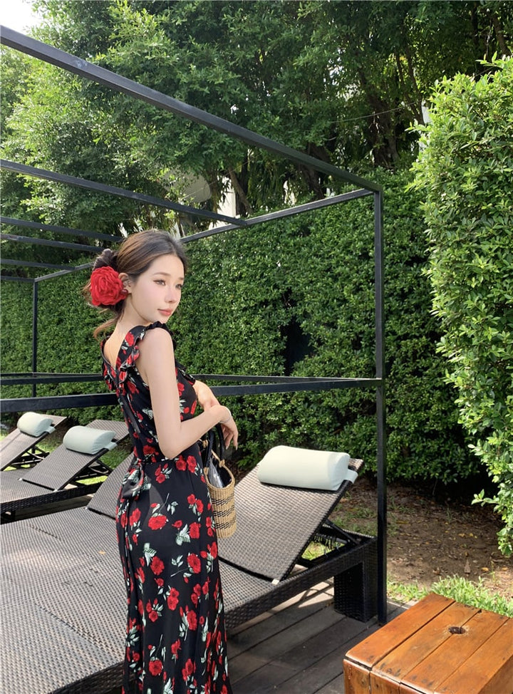 【dress】花柄キャミワンピース　M24710