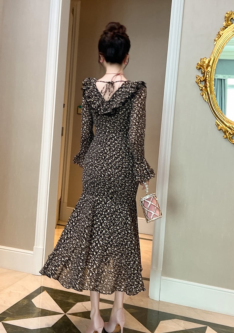 【dress】フリル花柄ワンピース　M27009