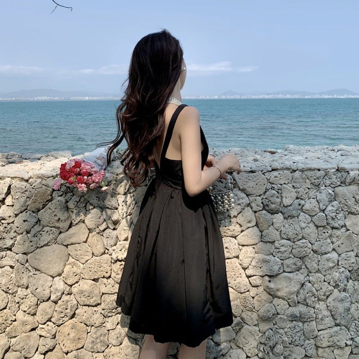 【dress】好感度UPVネックエレガントデートワンピース　M17459