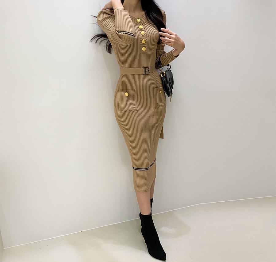 【dress】ニットワンピース　M19324