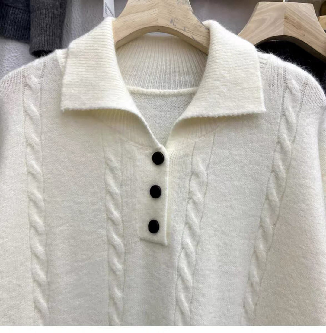 【dress】POLOネックニットワンピース　M18757
