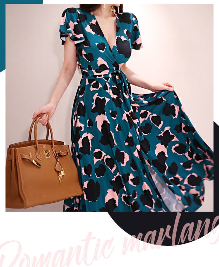 【dress】プリントワンピース　M22582
