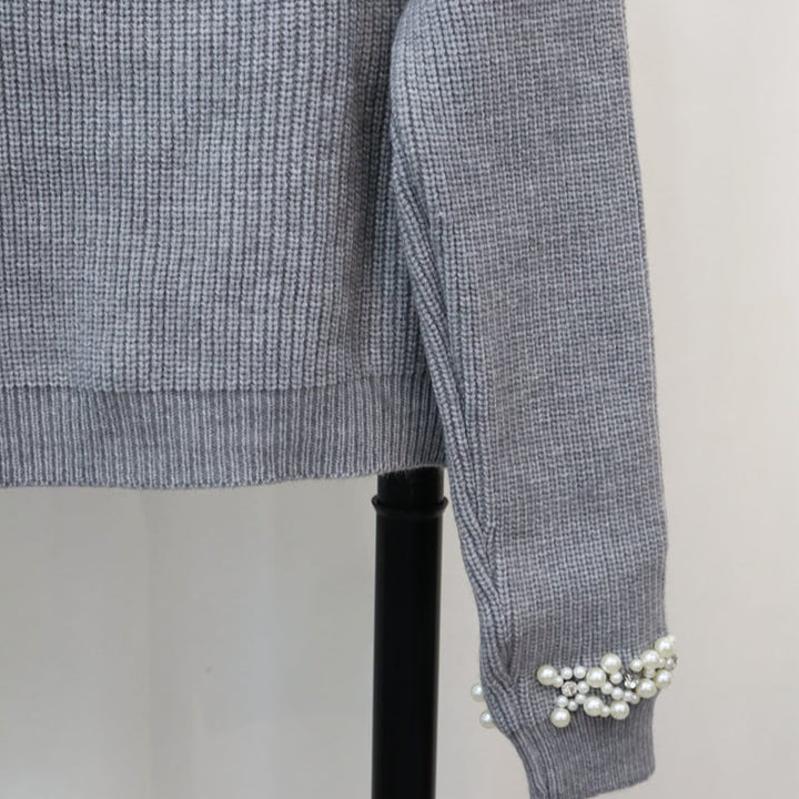 【outer】パールニットカーデ　M27592