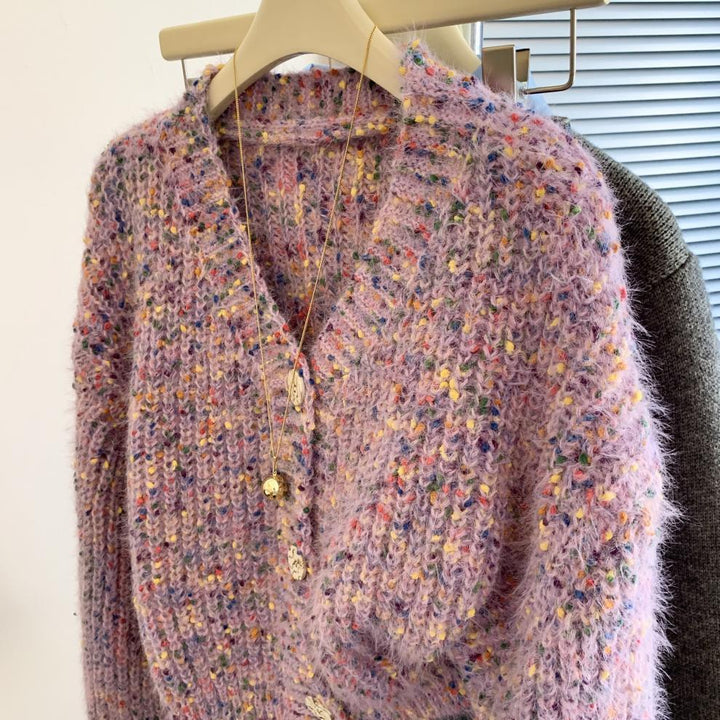 【outer】Vネックニットカーデ　M29269