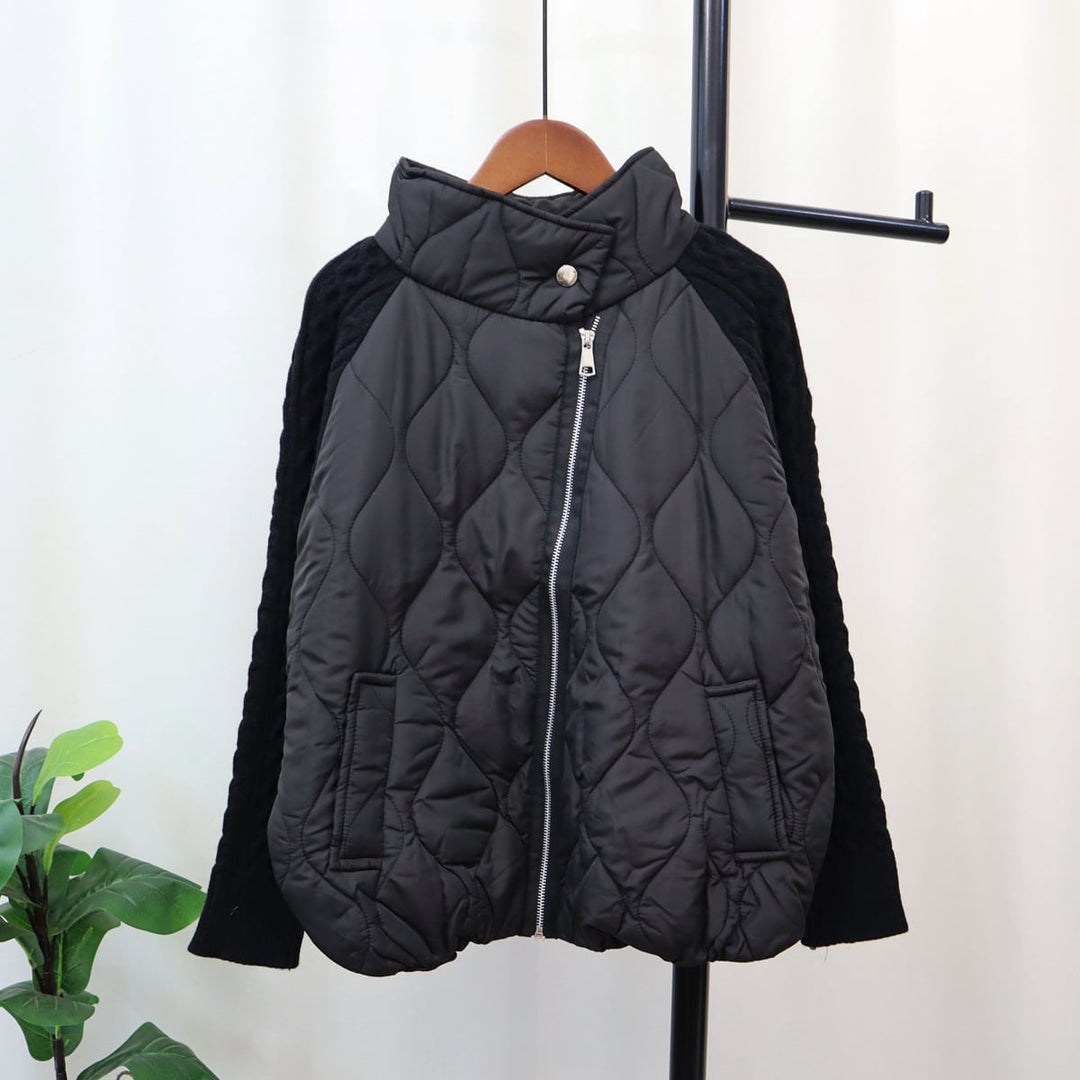 【outer】棉コートドッキングニットカーデ　M18242