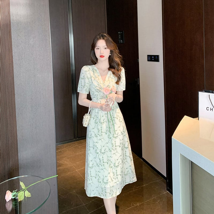 【dress】花柄ワンピース　M22275