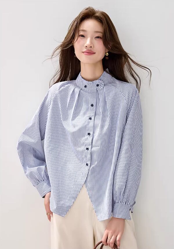 【tops】チェック柄シャツ Q8228