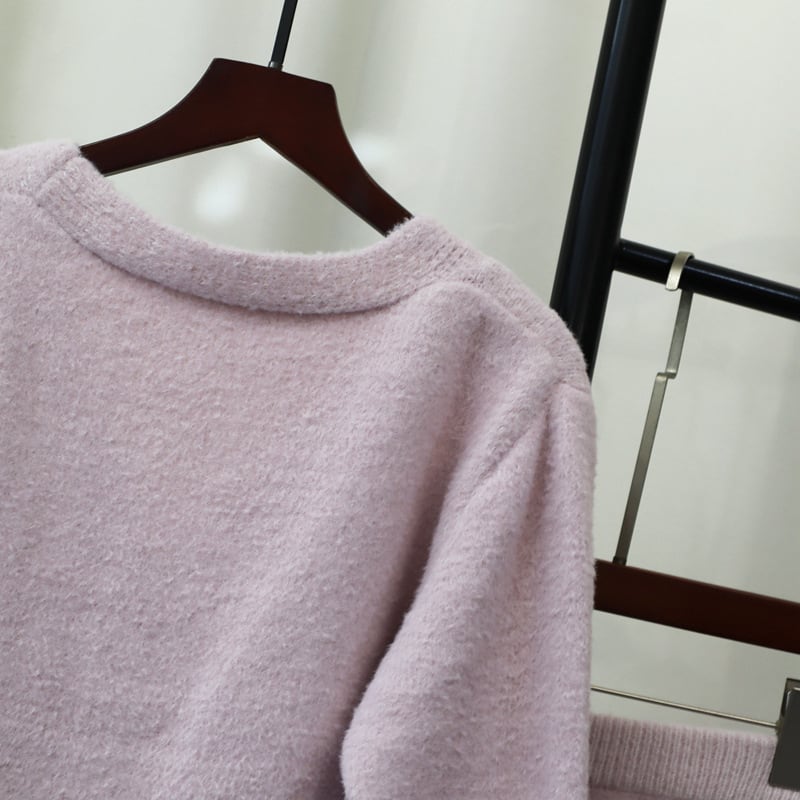 【set】ニットカーデ×スカートセット　M26857