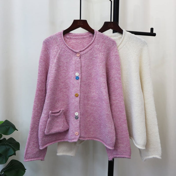 【outer】クルーネックニットカーデ　M25570