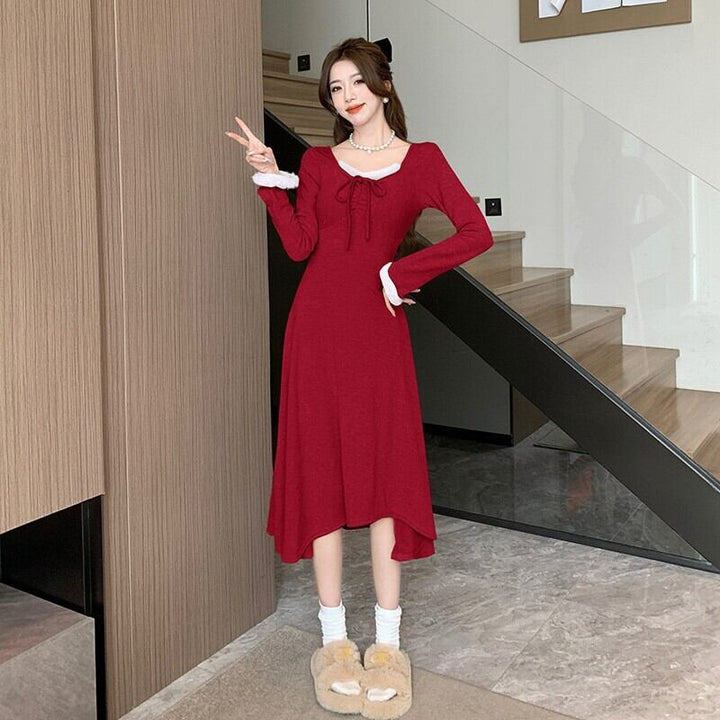 【dress】ファーワンピース　M19046