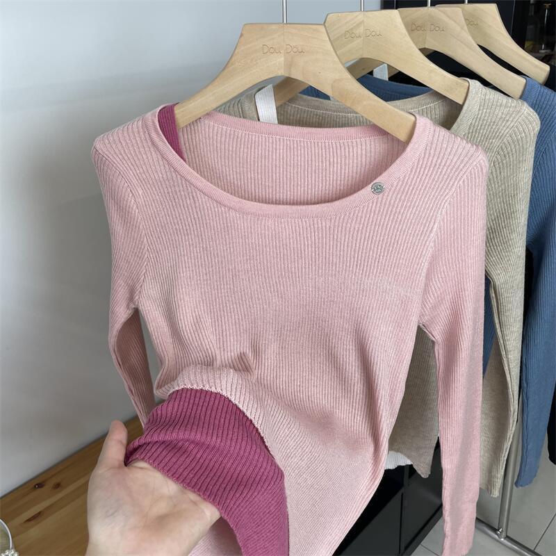 【tops】切り替えニットトップス　M26510