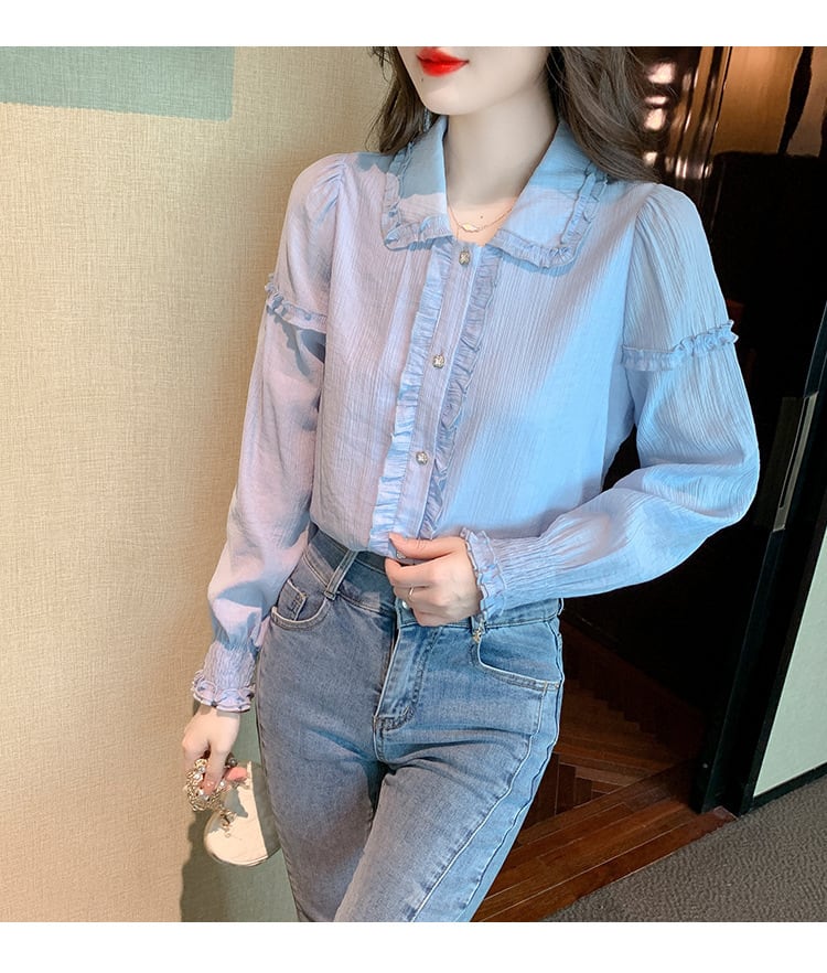 【tops】今季マストバイシャツトップス韓国系着心地良い　M17323