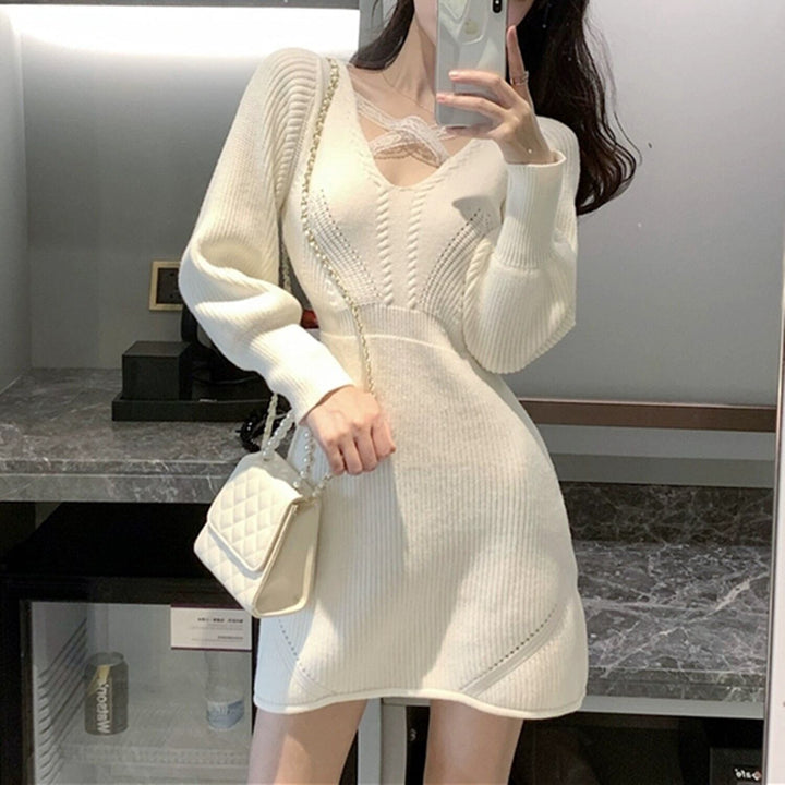 【dress】ニットミニワンピース 　N2265