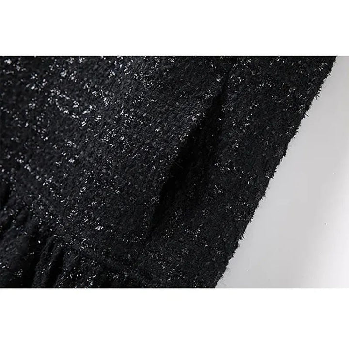 【dress】パールネックノースリーブツイートフレアワンピース　N2815