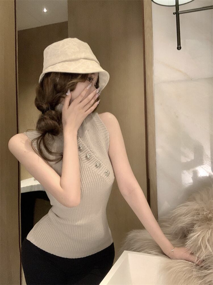 【tops】ノースリーブニットトップス　M28540