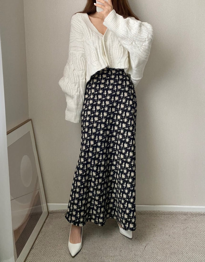 【outer】Vネックニットカーデ　M26658