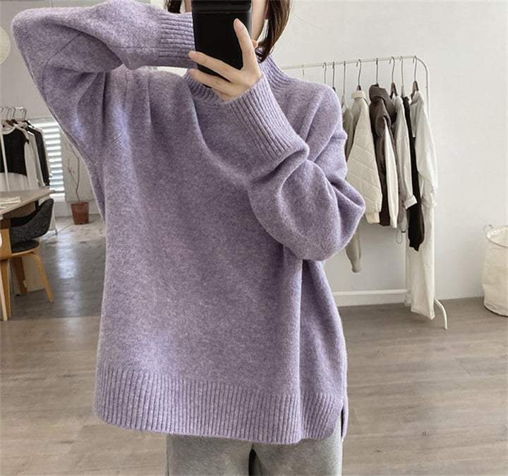【tops】無地ニットセーター　M26775