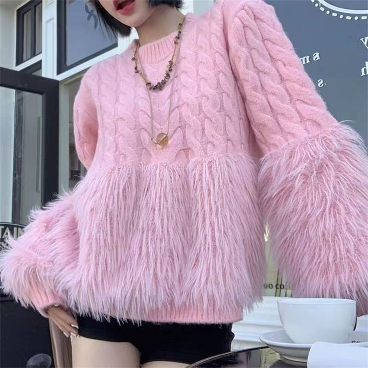 【tops】フェザーニットセーター　M18118