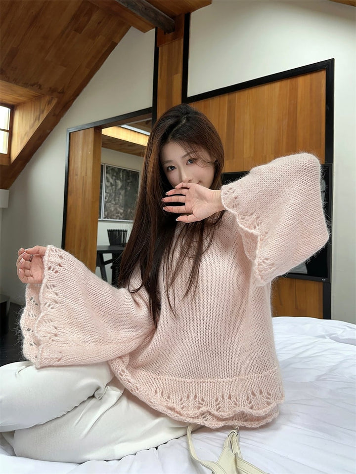 【tops】クルーネックニットセーター　M27157