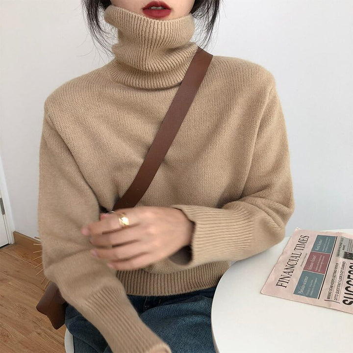 【tops】ハイネックニットプルオーバー　M19163