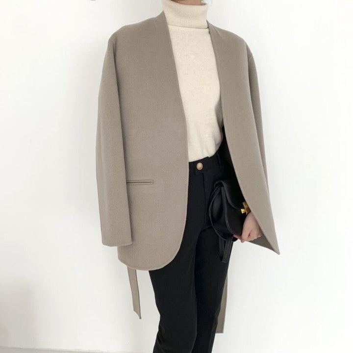 【outer】Vネックチェスターコート　M19078
