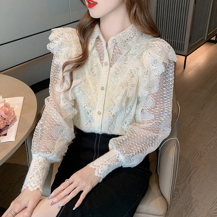 【tops】レースシャツトップス　M29262