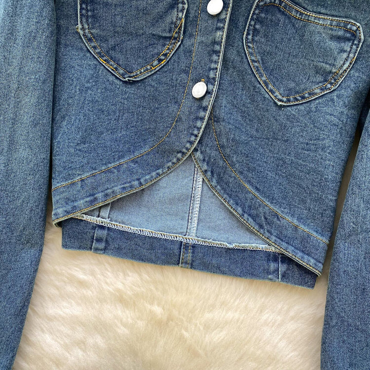 【set】不規則 イレギュラーデニムジャケット×スカートセット　M29827