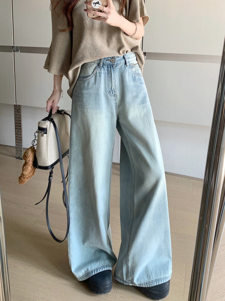 【bottoms】デニムワイドパンツ　M29830