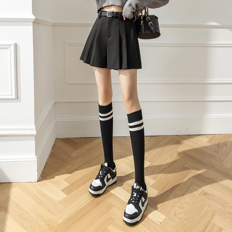 【bottoms】ハイウエストキュロットパンツ　M27765