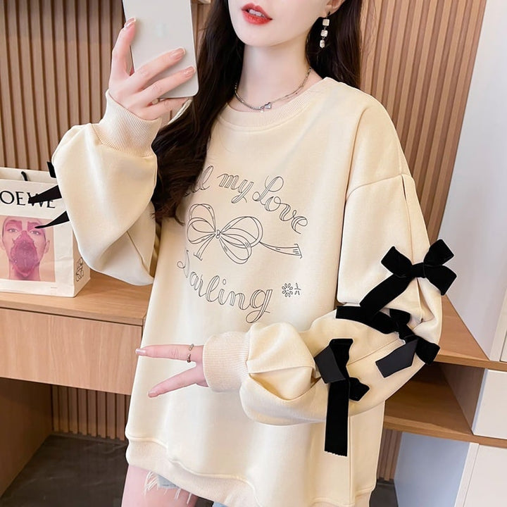 【tops】リボン付きプルオーバー　M26564