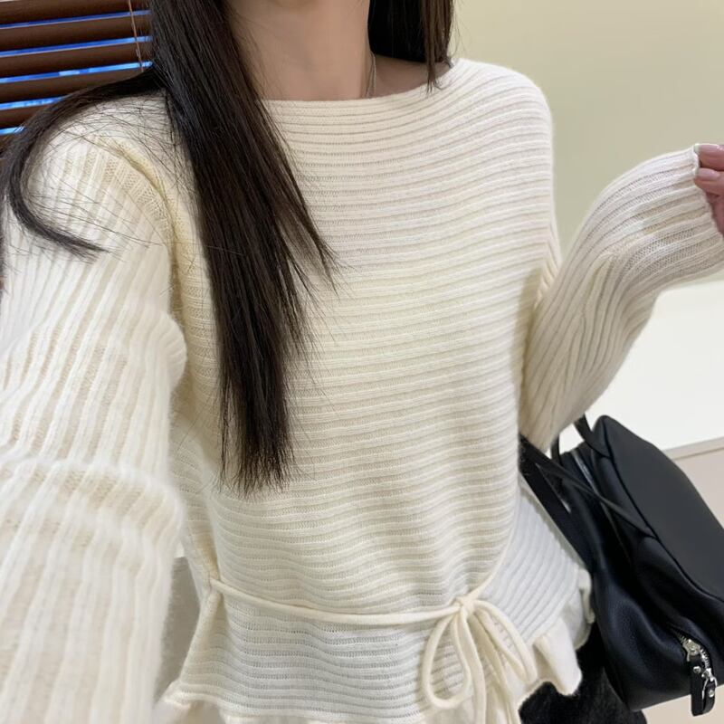 【tops】フレアニットトップス Q7881