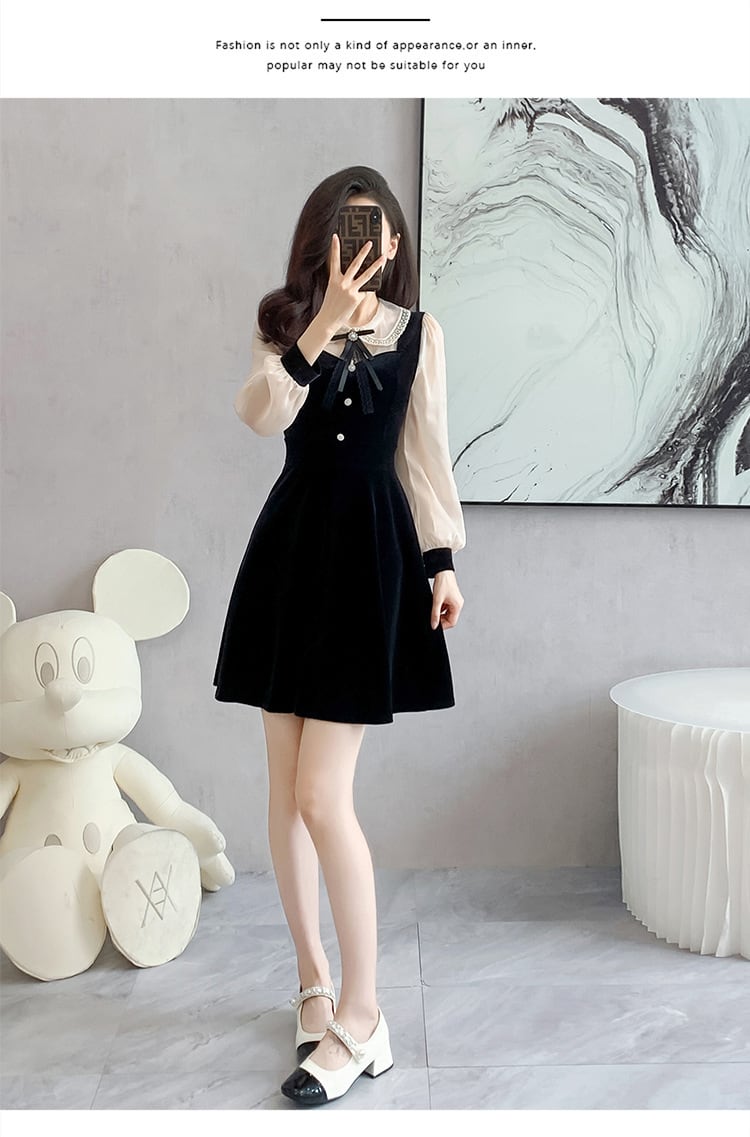 【dress】気質満点大人可愛い切り替えデートワンピース　M17574