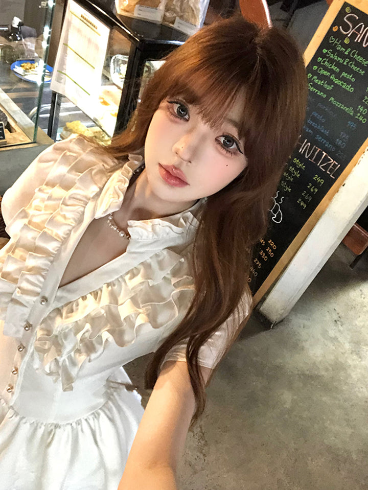 【dress】フリルミニワンピース　M30795
