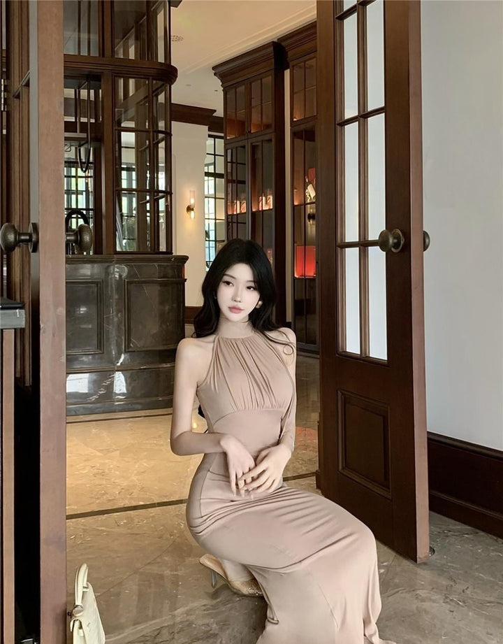 【dress】ノースリーブロングワンピース Q8082