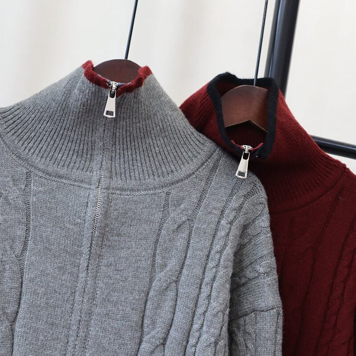 【outer】ファスナーニットカーデ　M27907