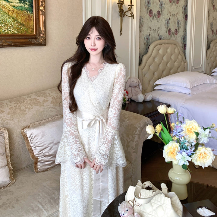 【dress】ベルスリーブレースワンピース　N3514
