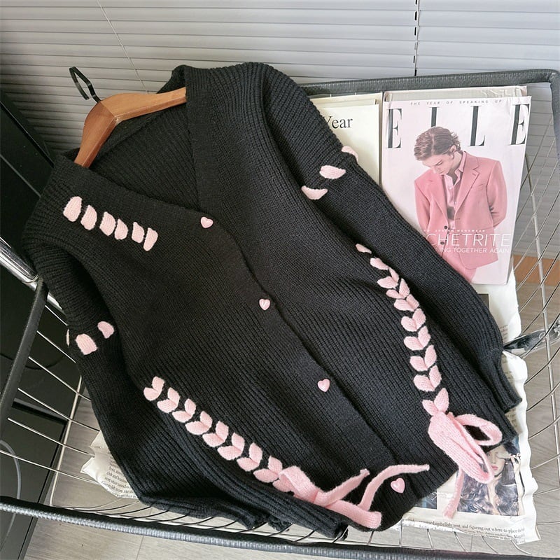 【outer】Vネックニットカーデ　M26103