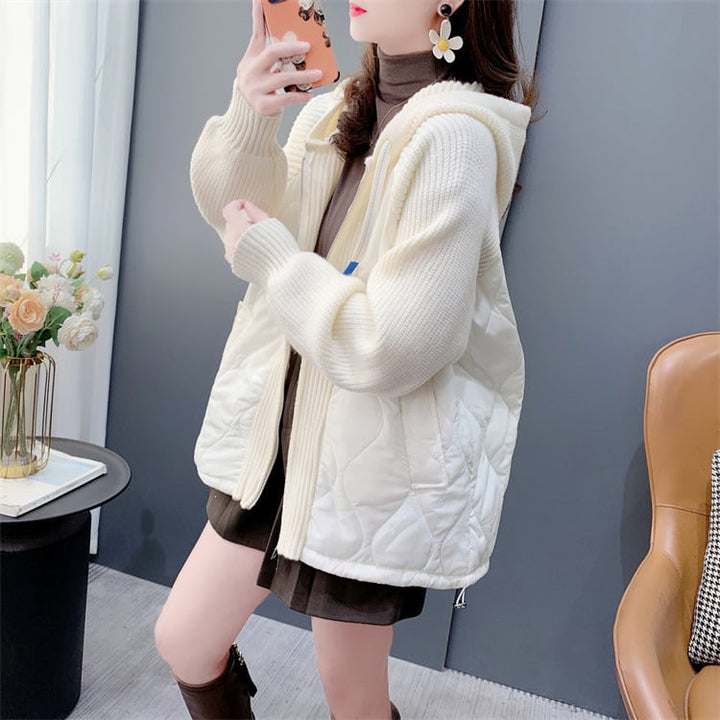 【outer】切り替えニットカーデ　M27001